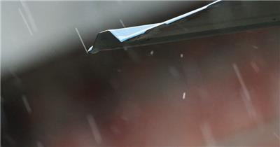 下大雨慢镜头4K实拍