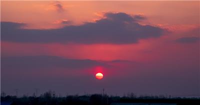 绝美夕阳日落延时实拍