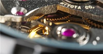 手表机芯机械齿轮升格慢镜头