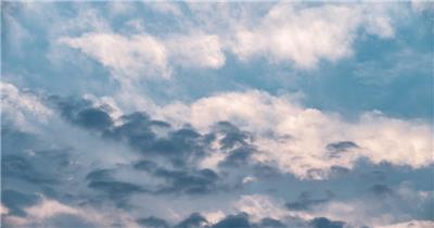 傍晚黄昏天空云层交叉移动延时唯美