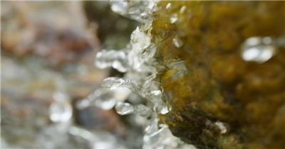 山泉水小溪河流实拍镜头