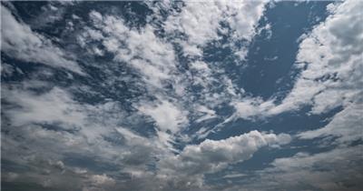 天空蓝天白云层移动延时实拍空镜