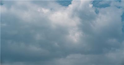 厚厚云层移动蔚蓝天空白云天气候