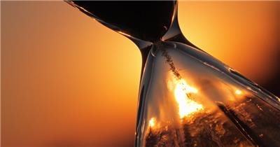 夕阳沙漏高级感特写微距实拍