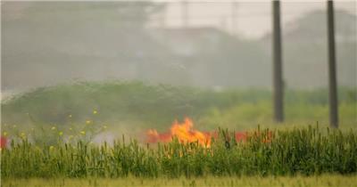 农村焚烧秸秆禁烧污染低碳环保