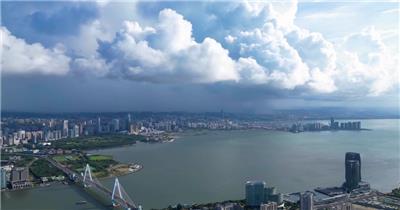 海口蓝天白云延时风光