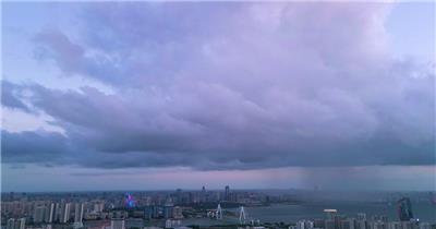 海口蓝天白云延时风光