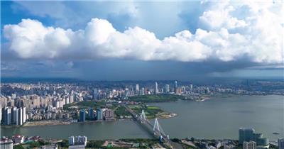 海口蓝天白云延时风光