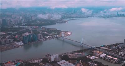 海口海甸岛云层延时