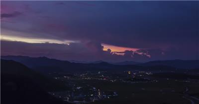 浙江瑞安曹村镇农村延时风光