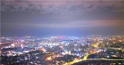 航拍海南城市延时风光