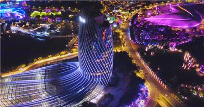 航拍海南儋州海花岛