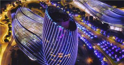 航拍海南儋州海花岛