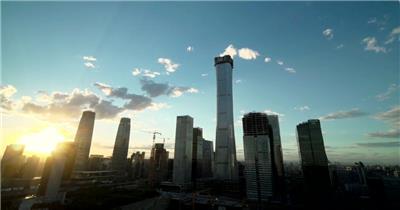 北京市中国尊日落延时视频素材