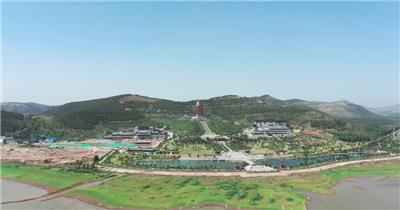 4k-航拍曲阜尼山圣境孔子雕塑视频素材