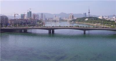 航拍广东河源市源城区视频素材