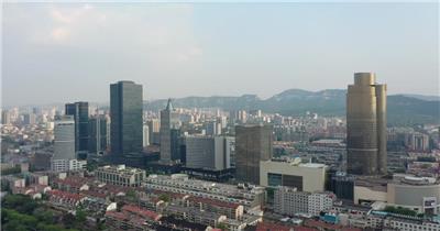 济南高楼大厦航拍城市风景宣传片视频素材