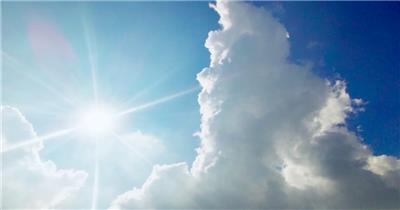 4K超清实拍蓝天白云阳光云层延时视频素材