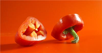 艺术感红辣椒微距特写镜头高清视频素材