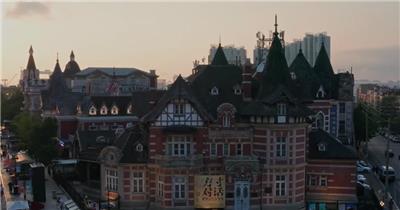 航拍美丽大连城市边海景观