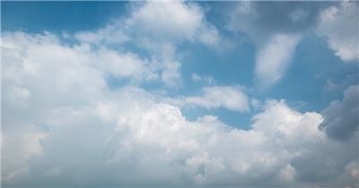 夏天晴天空万里无云彩延时