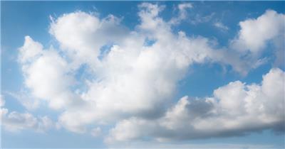 蓝天白云彩云朵平移动延时