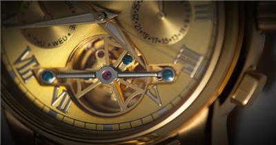 金色机械手表时钟机芯指针