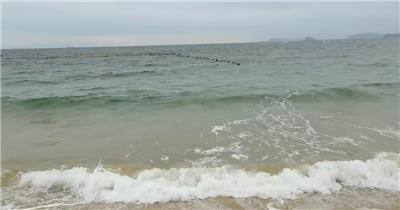高清晰实拍大梅沙海边海浪视频