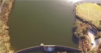 4K水利工程大坝灌溉农田