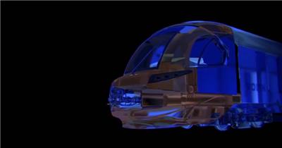 高铁演变三位动画企业宣传视频素材