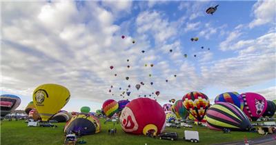 气球嘉年华延时拍摄