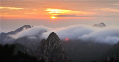 安徽 黄山 自然 风光 云海 黎明