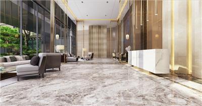 商务区写字楼挑高大堂三维镜头视频素材