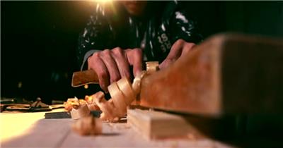 家具设计木匠施工设计切割实拍