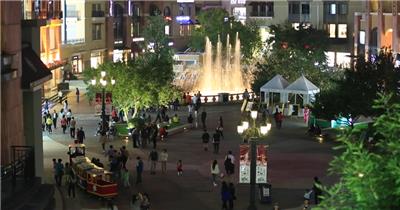 时尚商业中心区夜景