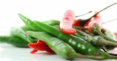 新鲜青红辣椒绿色健康素材宣传视频素材