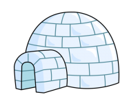 建筑-雪块砌成的圆顶小屋