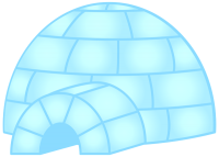 雪块砌成的圆顶小屋