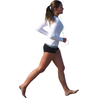 人-跑步女性形象